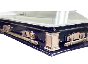 Clarity Clear Casket Purple